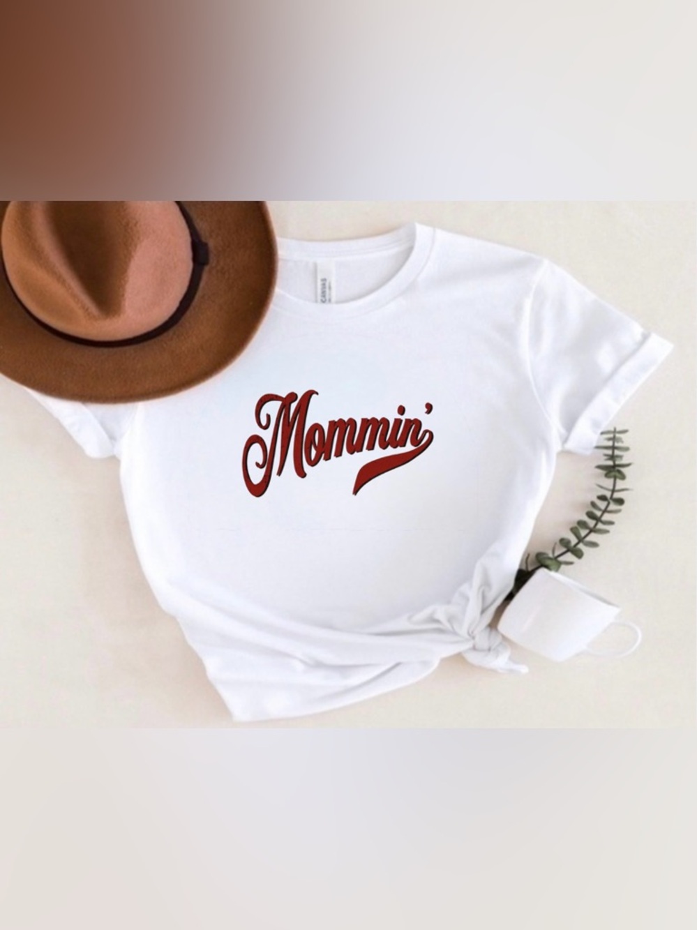 Mommin Shirt Cute Mama Graphic Tee Trendy Motherhood Top